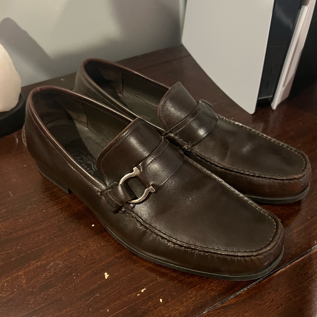 Mens Ferragamo Brown Loafers Size 10.5